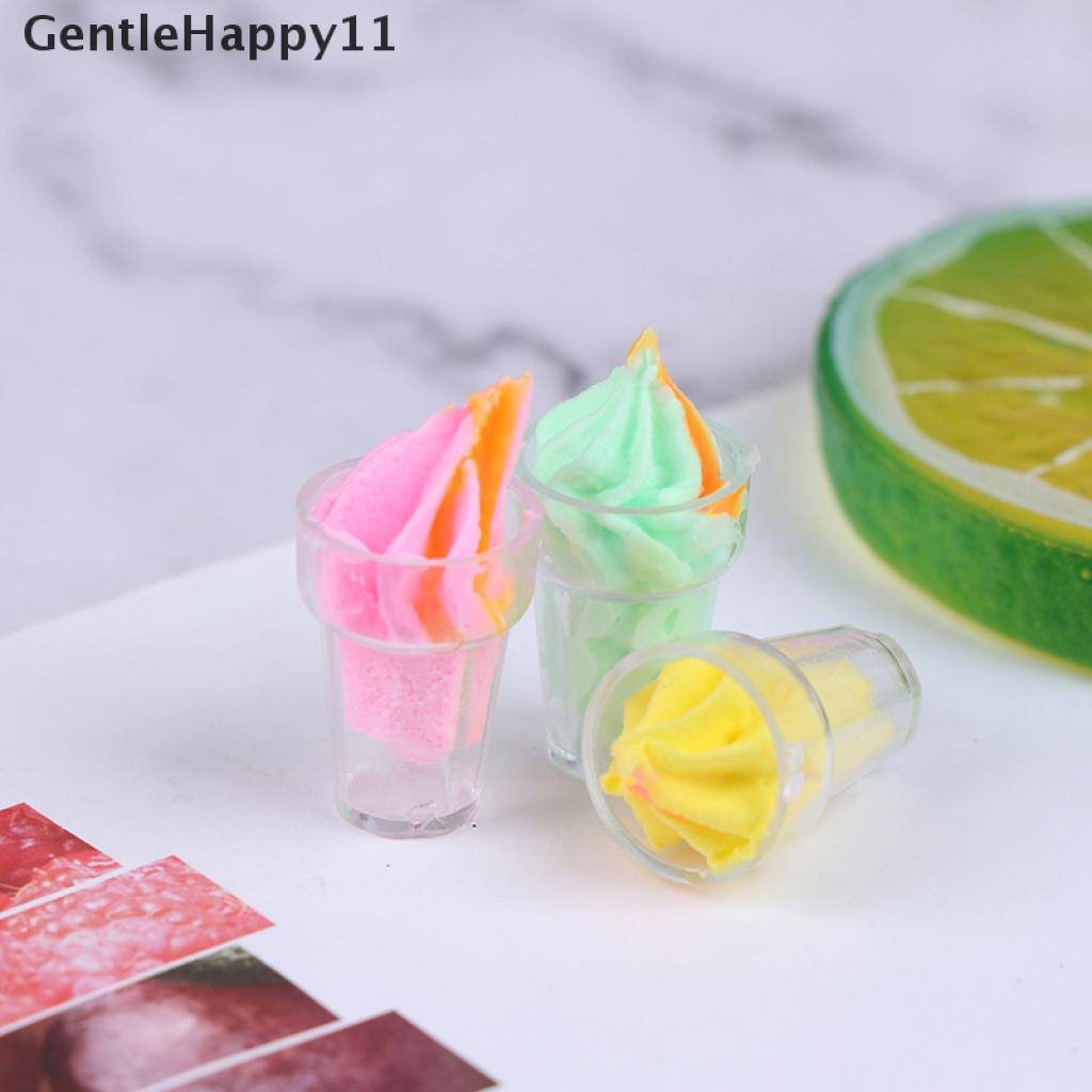 Gentlehappy Mainan Miniatur Es Krim Skala 1: 12 Untuk Aksesoris Dapur Rumah Boneka