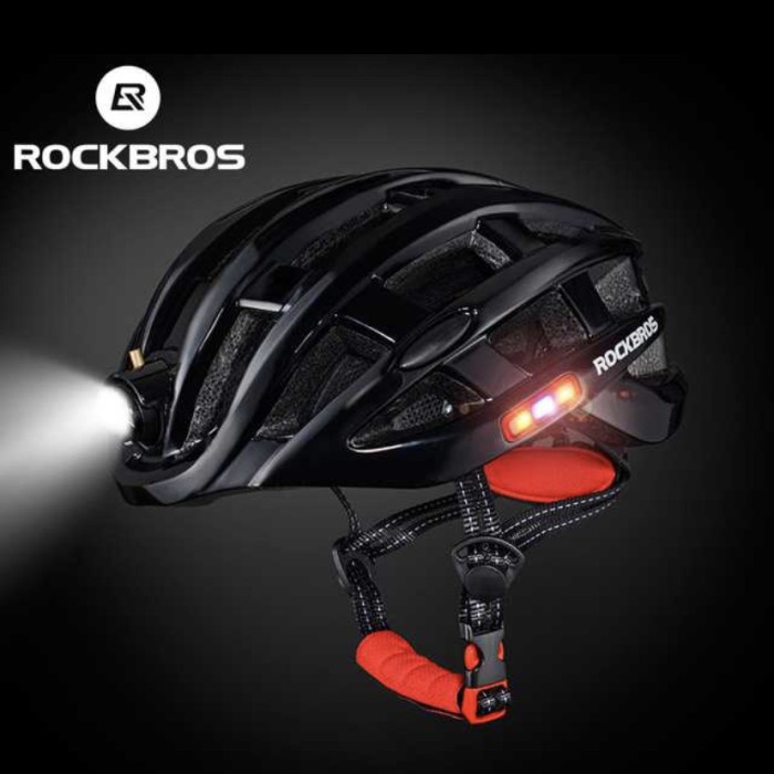 ROCKBROS Helm Sepeda light cycling bike helmet with headlight ZN-1001