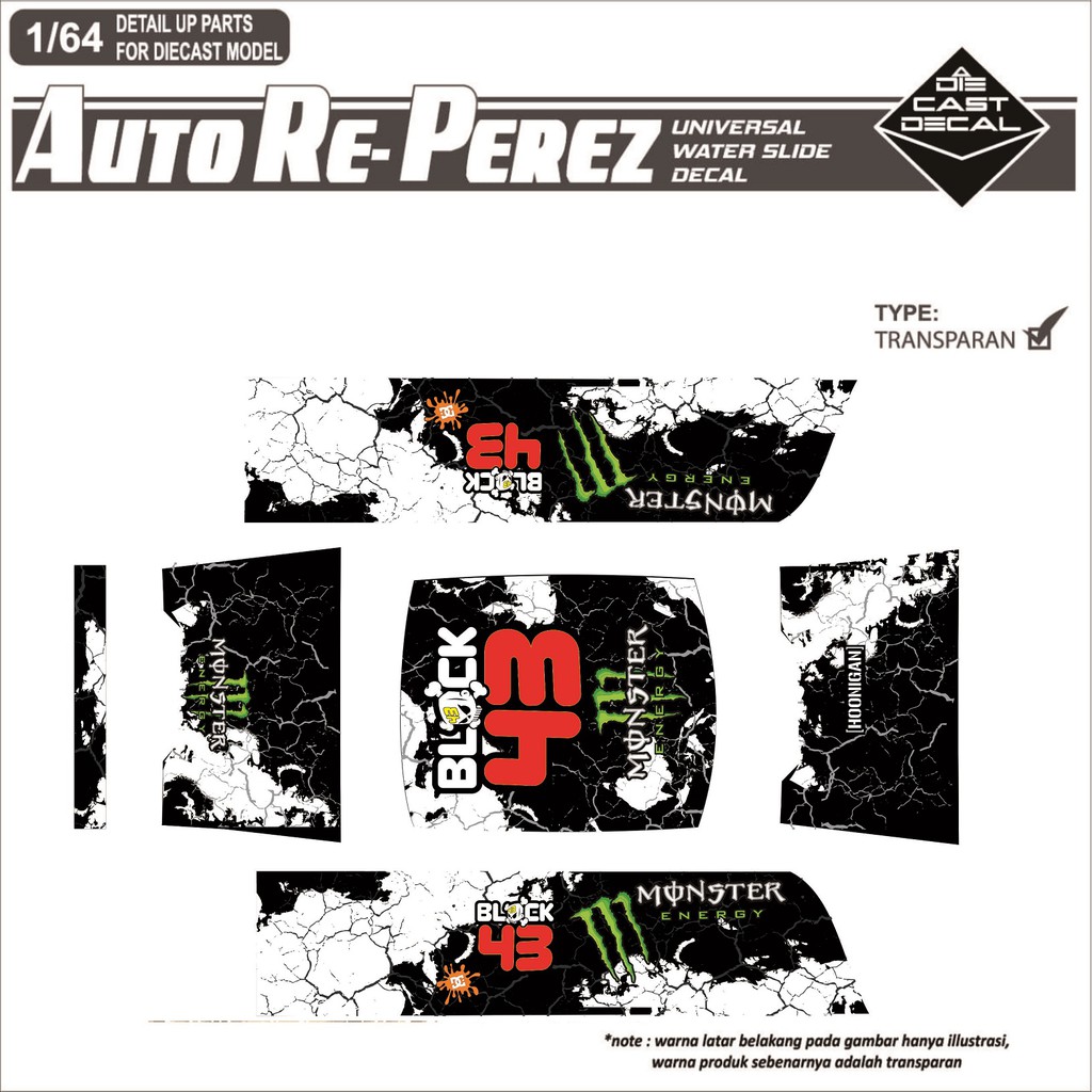 [TRANSPARAN]Decal Hotwheels Autoreperez Morris Mini Ken Block