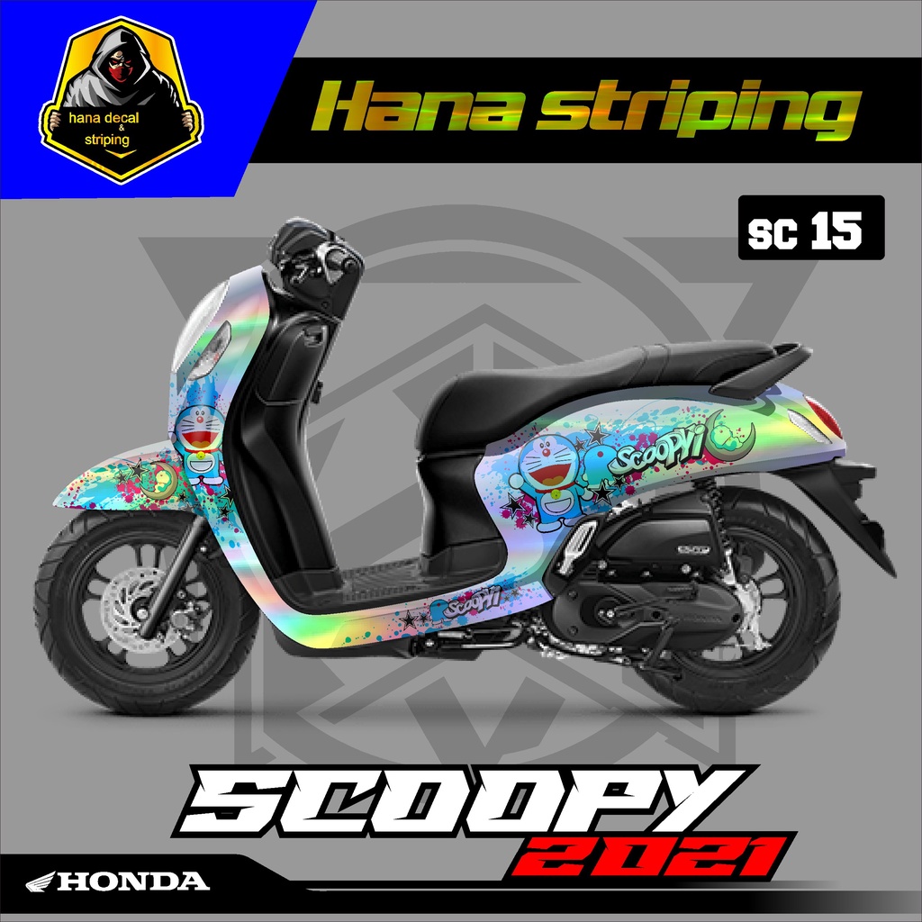 DECAL STIKER SCOOPY NEW HOLOGRAM FULL BODY kode 15