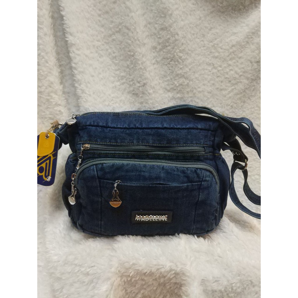 TAS SELEMPANG GAUL ORIGINAL JEANS MADELEINE 634. DARENA BAGS BANDUNG.