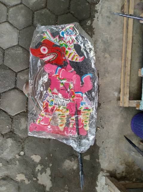 (BISA COD) KERAJINAN WAYANG KULIT BUTO RAKSASA RAHARSTO JUMBO 40x30 cm UNTUK DALANG DEWASA DEKORASI