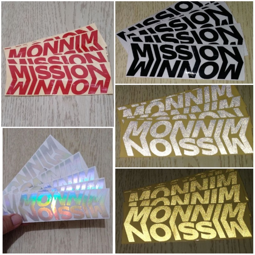 STIKER CUTTING MOTOR HELM MOBIL MISSION WINNOW LOGO HOLOGRAM MURAH KEREN KEKINIAN HARGA 1 PCS