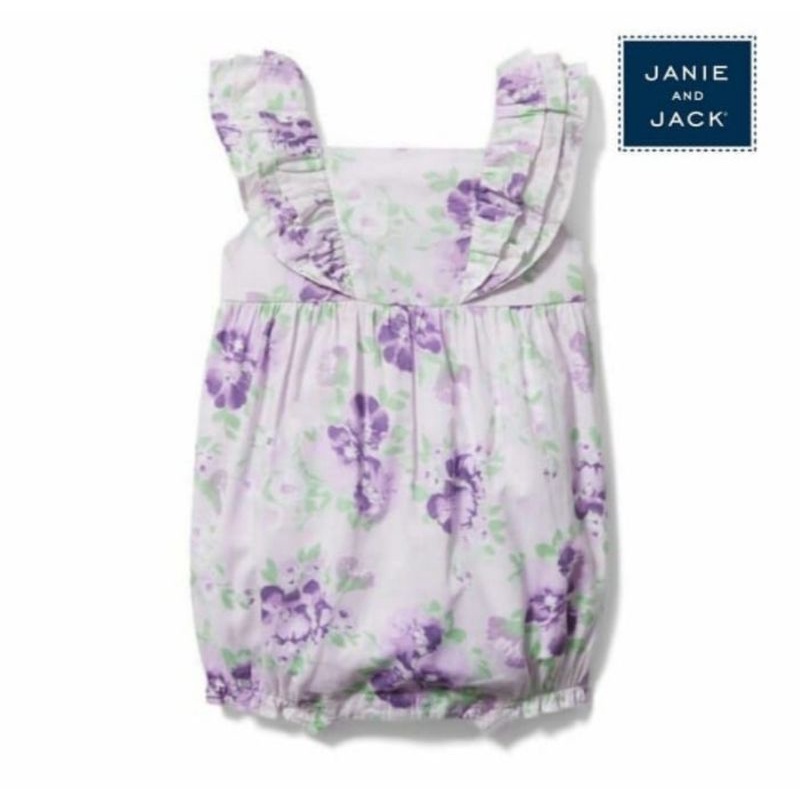 Janie & Jack - Jumpsuit Romper Anak Bayi Laki Perempuan | Size 0, 3, 6 bulan-Lavender