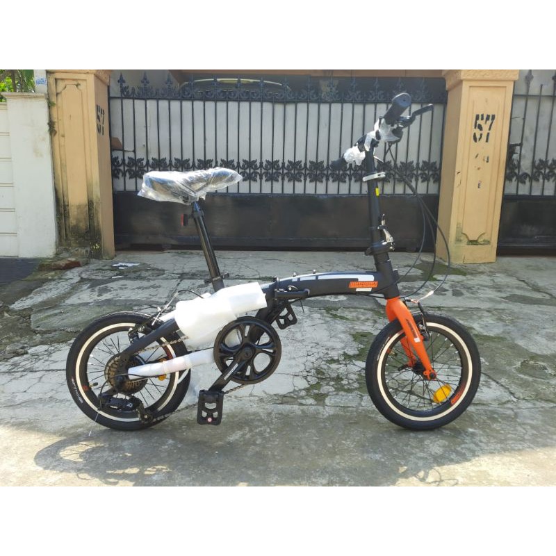 Family Ambrosio maximo piegare sepeda lipat dewasa tx7 speed 1.0 V-brake ring 16 dan 20