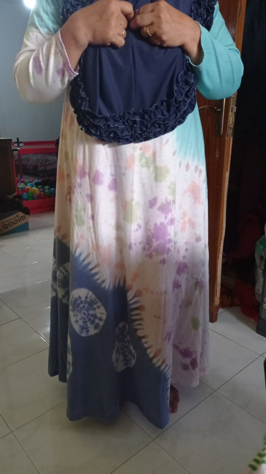 Gamis Kaos Pelangi Gita Tiedye Ori Ziray Batik Jumbo Premium