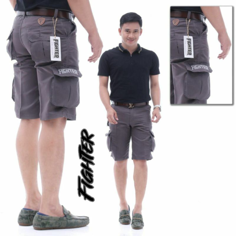 size (27‐-38)Celana pendek pria cargo fighter kimpol chino termurah terlaris JUMBO