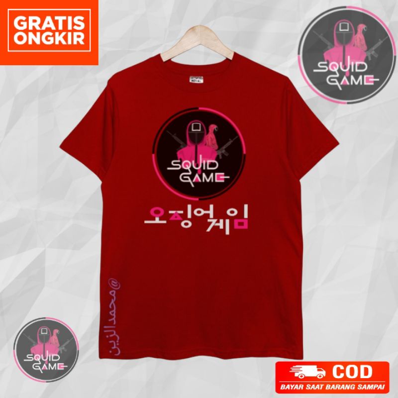 Kaos squid game/Baju squid game/baju kaos sguid game/kaos baju squid game/kaos anak squid game/baju 