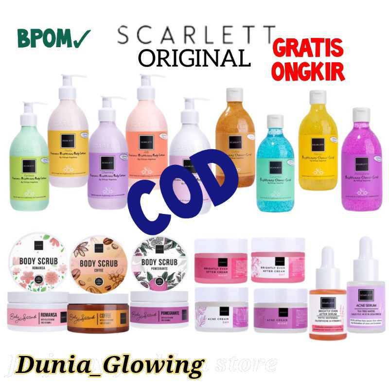 SCARLETT WHITENING ORIGINAL 100% BY FELICYA ANGELISTA SCARLETT SCARLET SECARLET SCARLLET SKARLET WHI