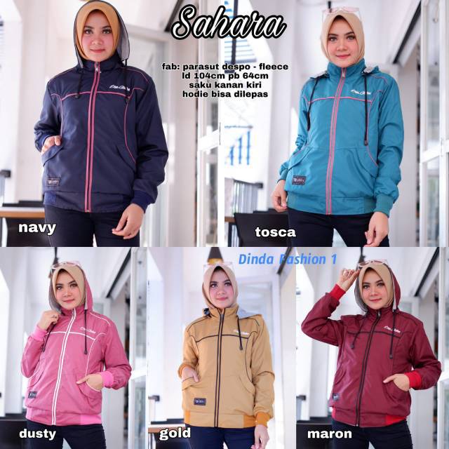 Valley sky jaket parasut hoodie wanita jacket