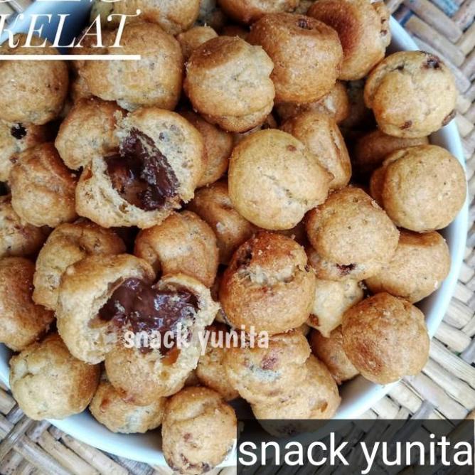 

[VnT⭐ Soes kering coklat lumer cemilan kekinian produck terbaik