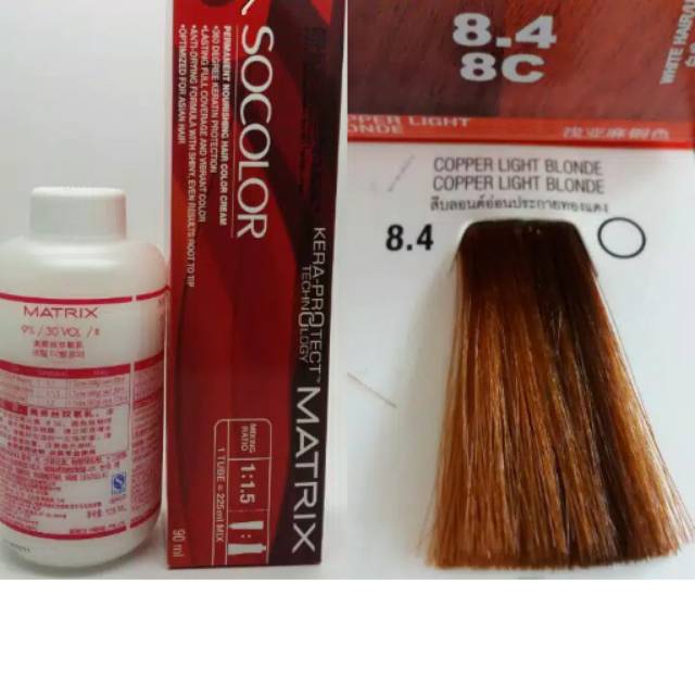 90 ML Matrix Socolor 8.4 / 8C / Cat Matrix / Cat Rambut / Pewarnaan Rambut