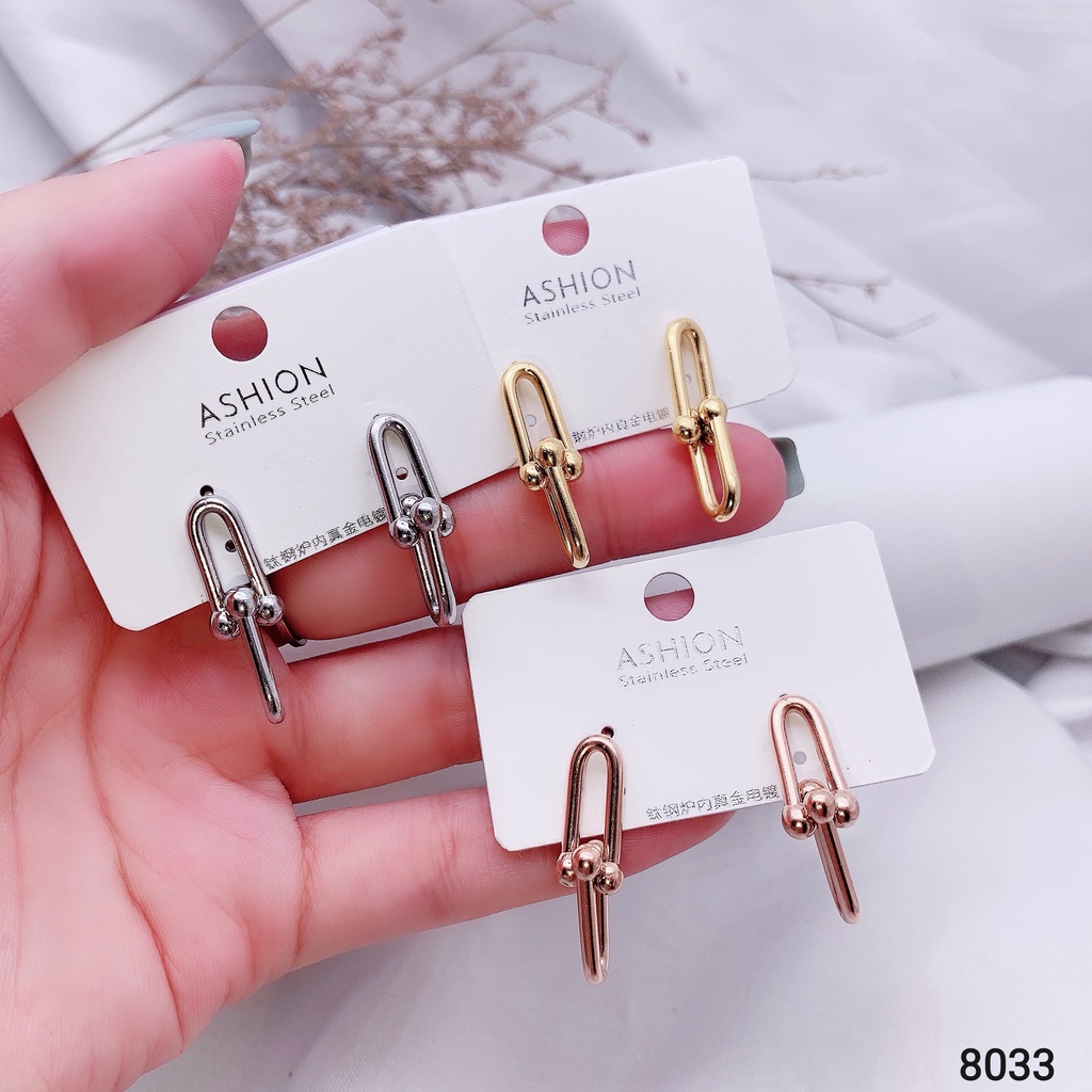 Anting titanium fashion jewellery 8009/8033