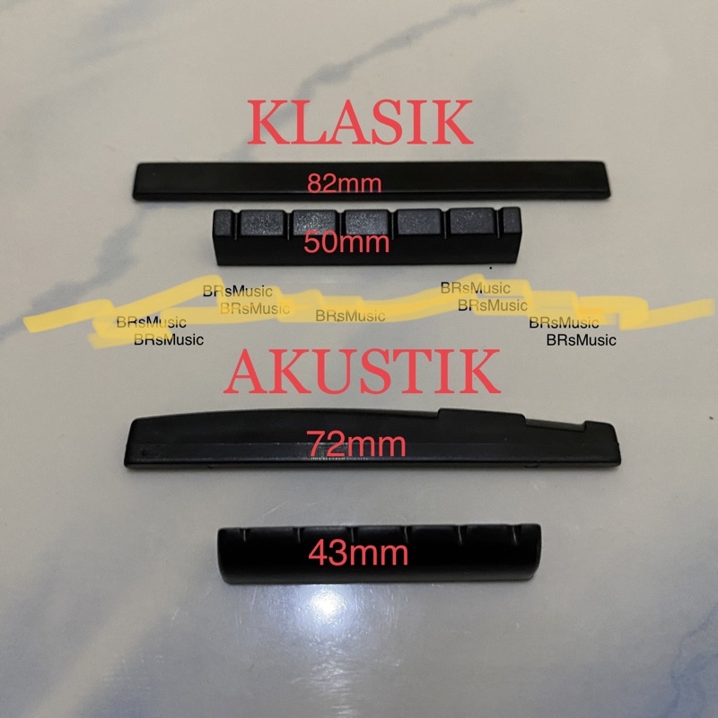Saddle dan Nut Gitar Akustik Klasik Murah