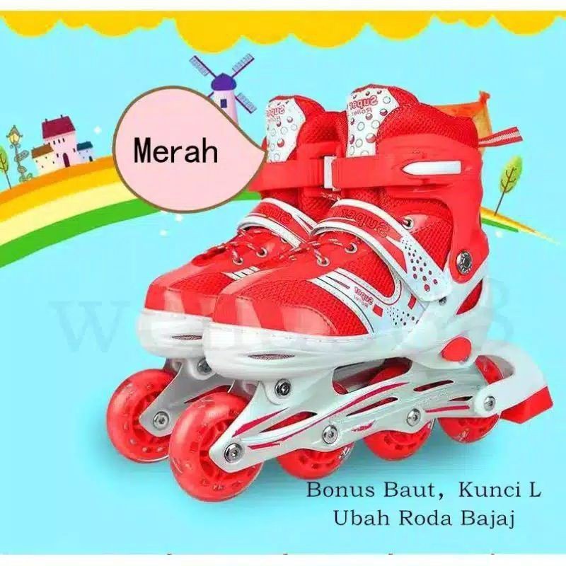 PROMO SEPATU RODA ANAK-ANAK / SEPATU RODA BAJAJ INLINE SKATE SUPER MURAH