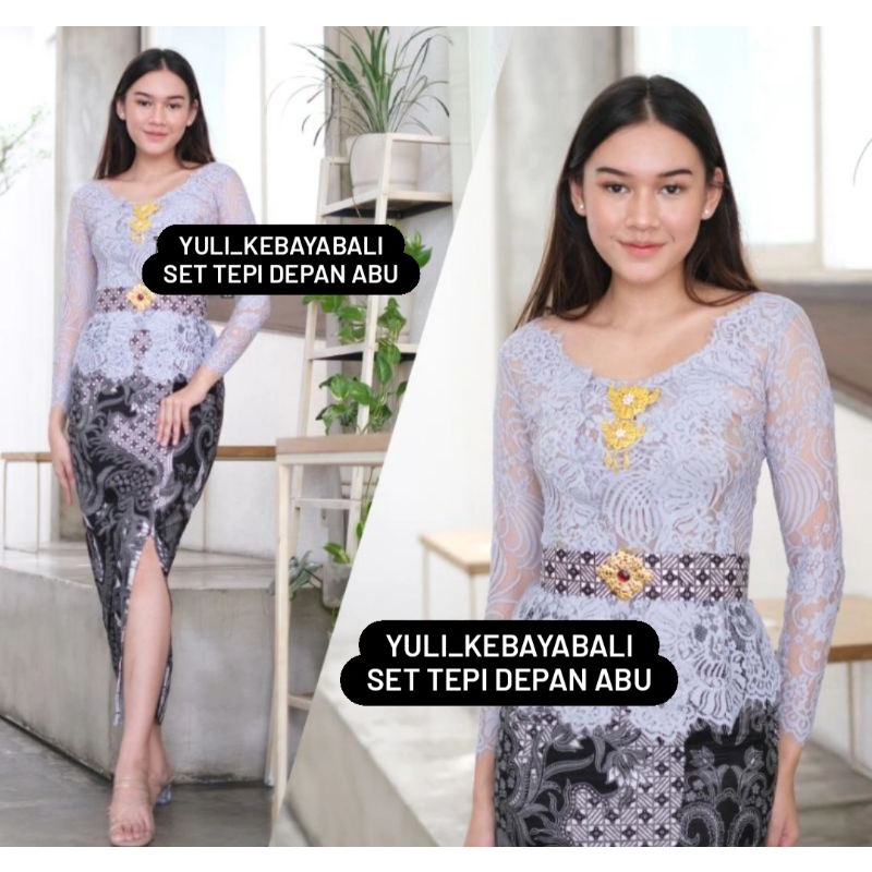 Set Kebaya Bali Semi Italy Modern Tepi Depan | yuli_kebayabali