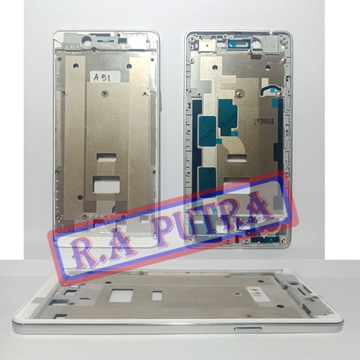 Frame Tatakan Lcd Oppo A51 A51W Mirror 5 Putih Kesing Tulang Dudukan Mesin Original