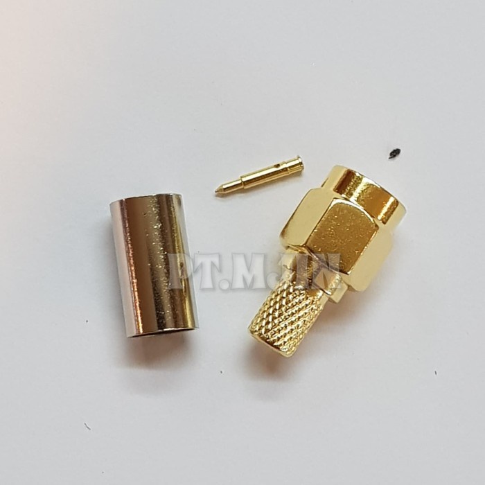 mbv7t0 Grosir Konektor Sma Male Crimp Rg58 Gold Dengan Ring Nickle Fvt4Thf
