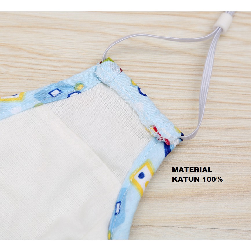 MASKER ANAK COTTON ANTI VIRUS ANTI POLUSI DENGAN FILTER PM2.5