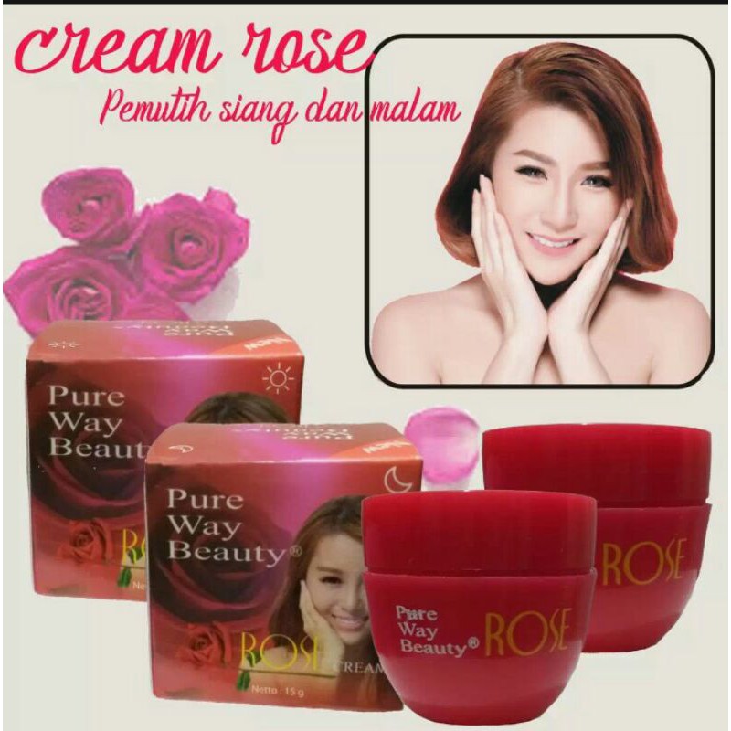 [PERLUSIN] CREAM ROSE PURE WAY BEAUTY DAY&amp; NIGTH CREAM PEMUTIH BPOM