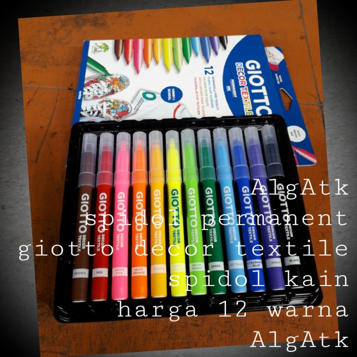 

Gaya Spidol Kain Permanent Giotto Harga Untuk 12 Warna Terlaris