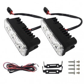 FORAUTO Lampu Mobil Headlight LED Anti Air Car Light Daytime Running Waterproof 1 Pair - 11070 -