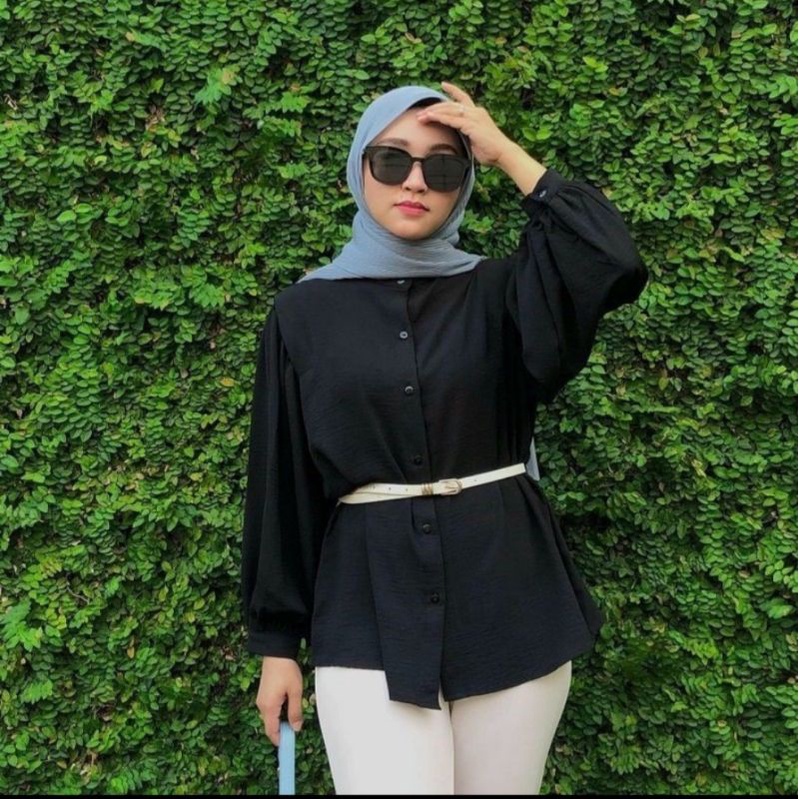 [BISA COD] BLOUSE CRINCLE PREMIUM TERMURAH/KEMEJA WANITA FORMAL/BLOUSE WANITA