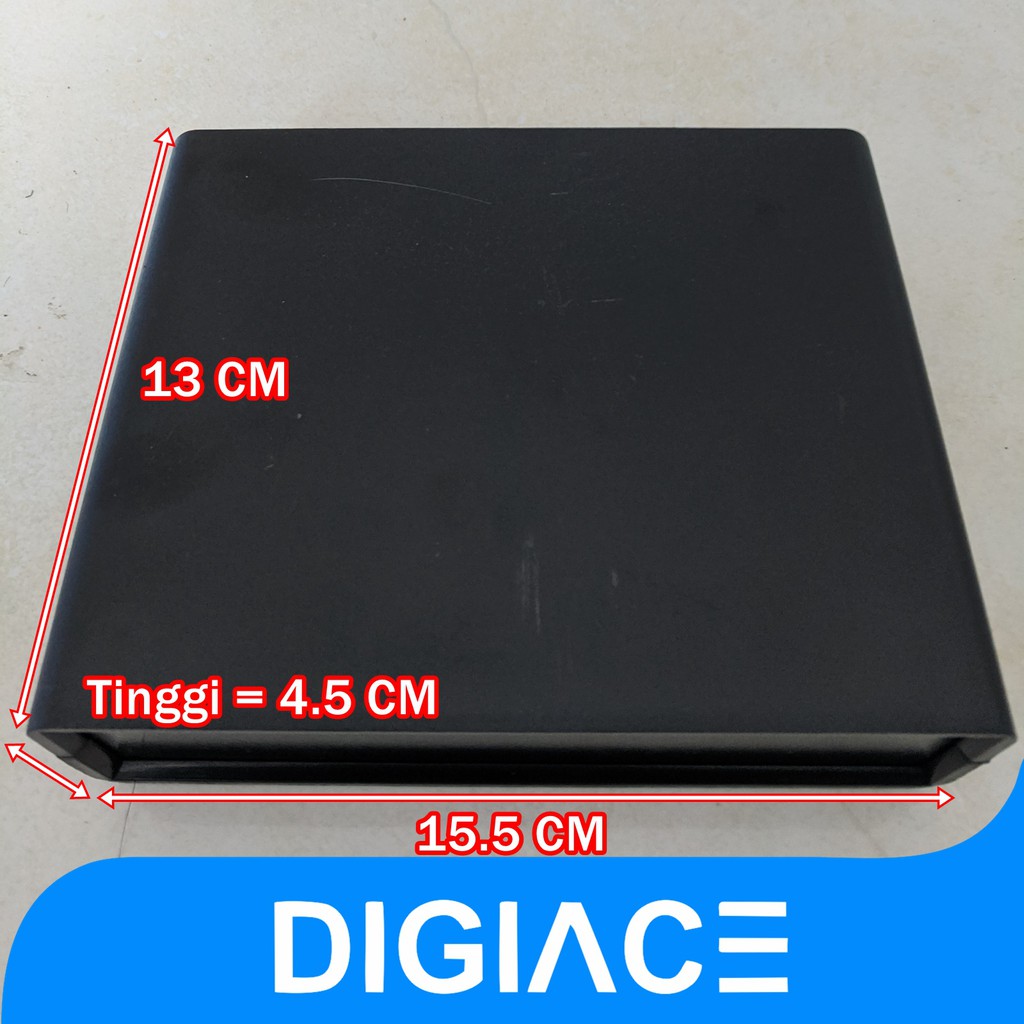 Box plastik hitam 16CM / Box projek 16 CM / Box hitam project X8