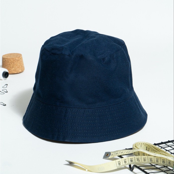 Bucket Hat Polos Korea Bolak balik Bahan Drill Katun Premium