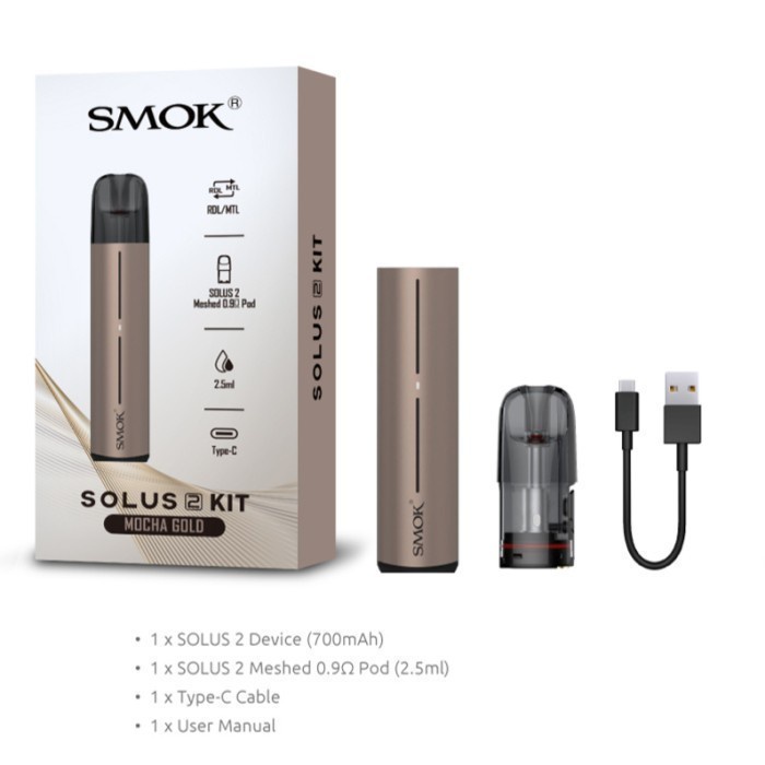 Smok Solus 2 Kit 17W 700Mah Authentic Smok solus 2 pod vape ori