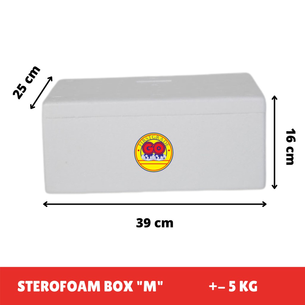 Spylee Sterofoam Box Medium 5Kg Pengiriman Luar Kota free ice gell