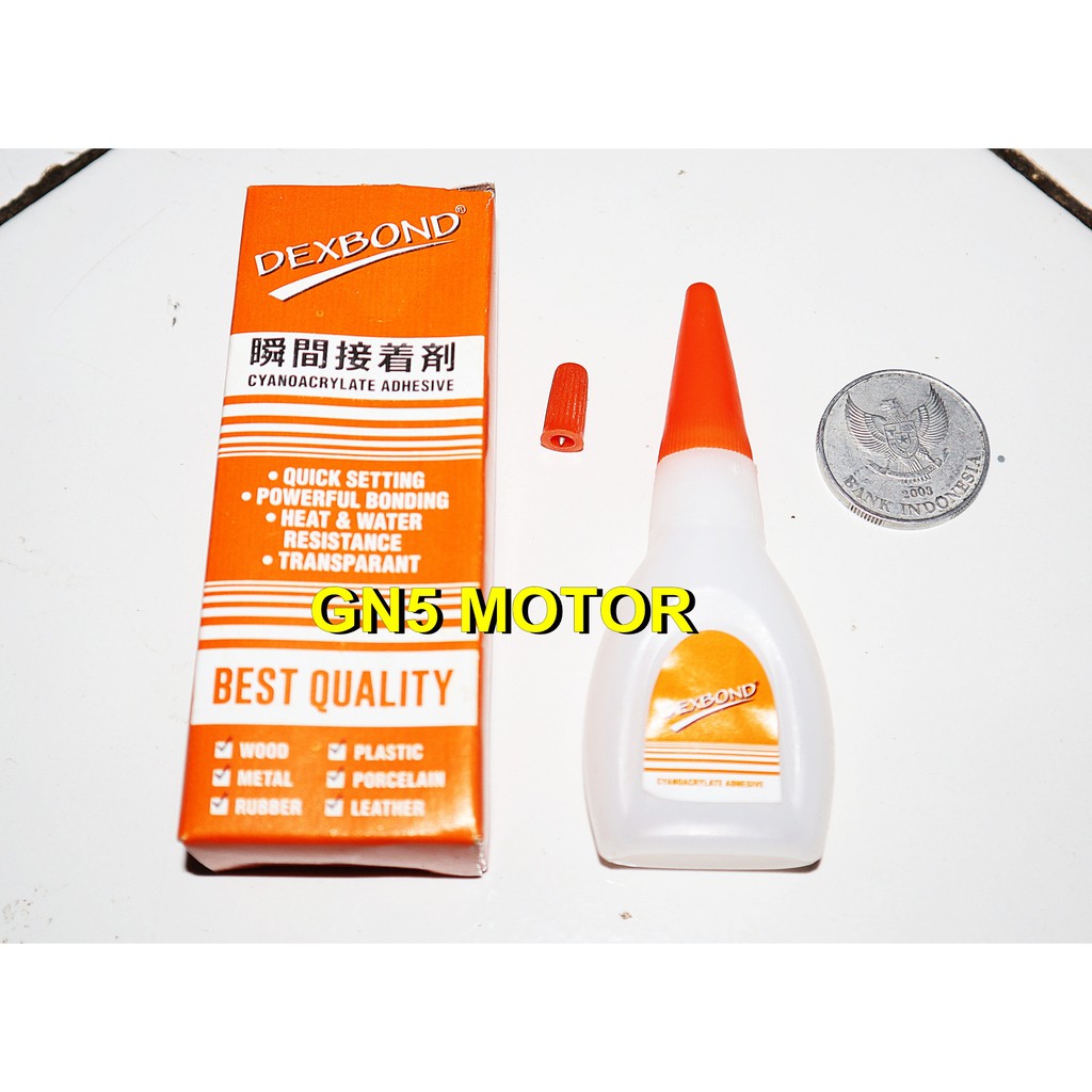 

LEM DEXBOND CYANOACRYLATE ADHESIVE 15 GRAM UNTUK KAYU PLASTIK KARET METAL PORCELAIN LEATHER