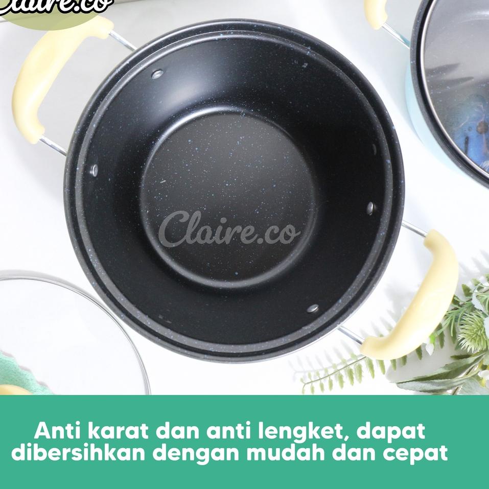 Pesan disini--Panci Sop Banyak Ukuran / Panci Sop Enamel Stainless / Soup Pot Panci Susu Enamel