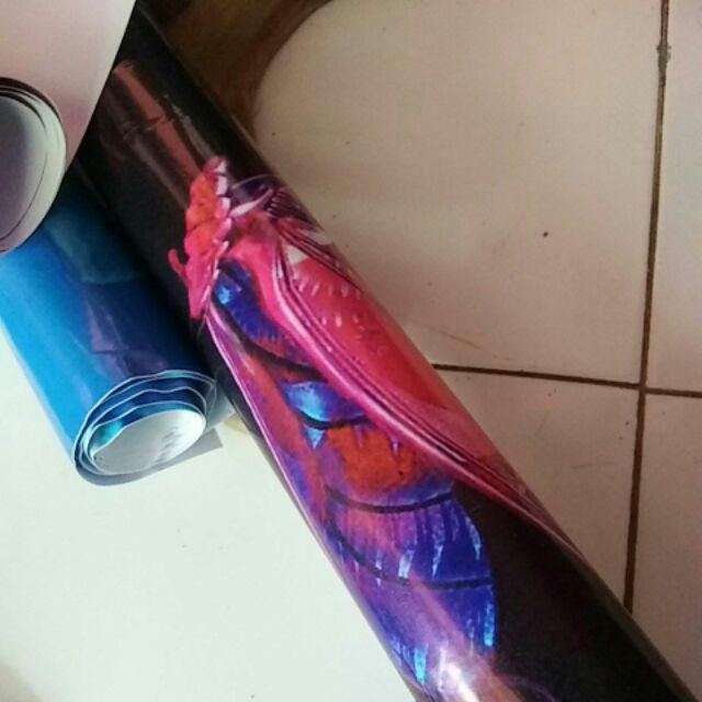 Stc Kulkas Uk60x120cm.motif Bunga Ungu Dll.