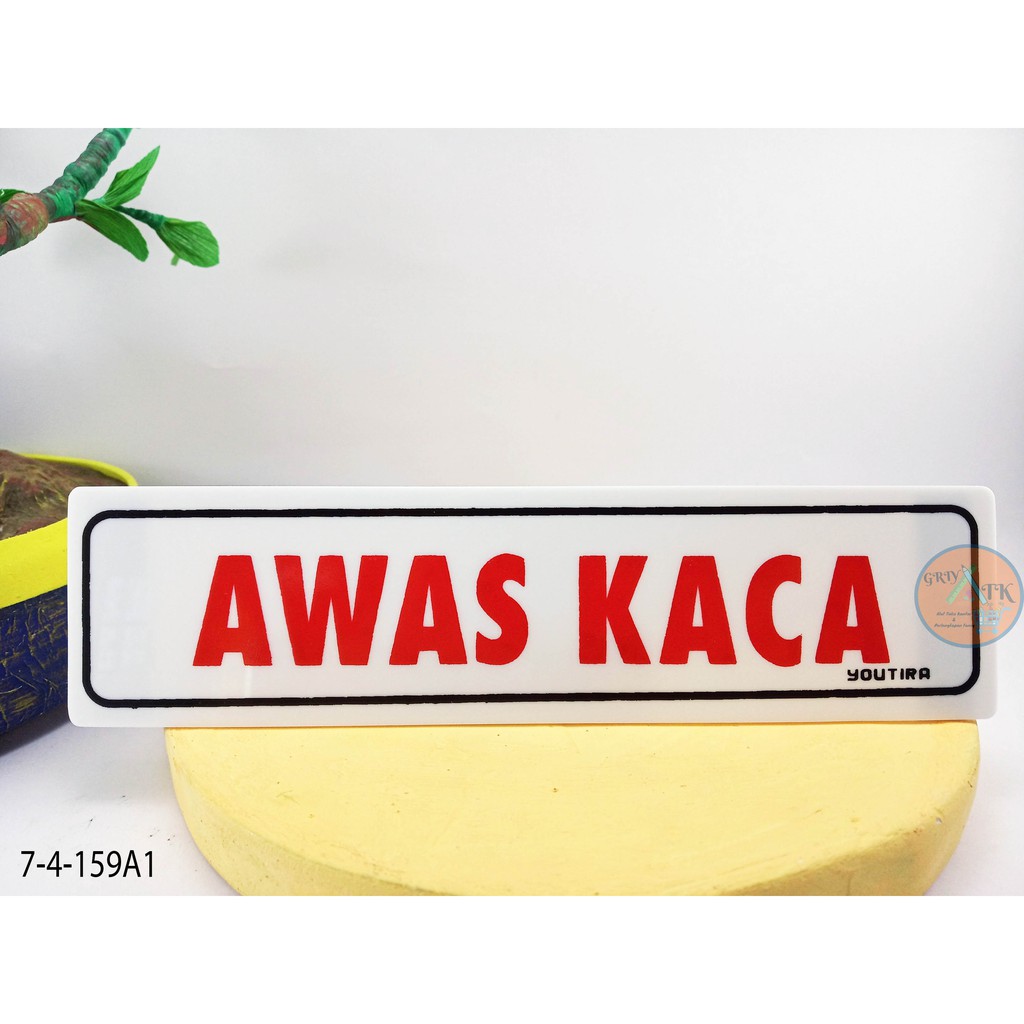 Jual Sign Board Label Peringatan Akrilik Acrylic Awas Kaca Shopee