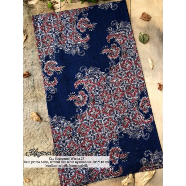 kain batik sogogenes navy