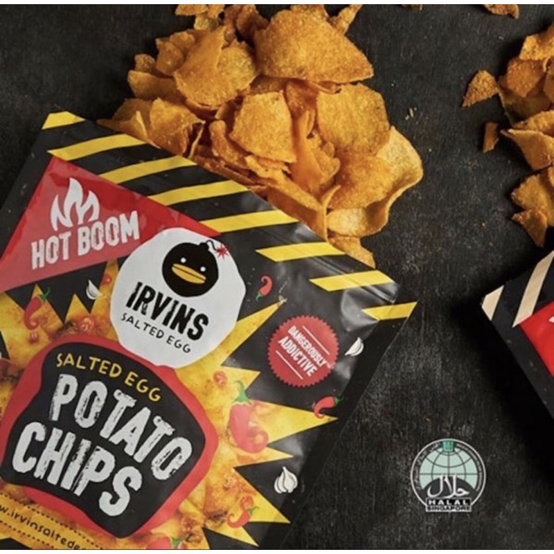 

[HOT BOOM] IRVINS Salted Egg Potato Chips Spicy (95 gr)