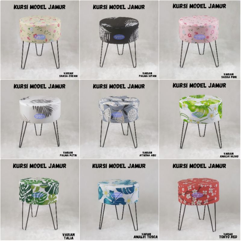 stool kursi bulat / kursi jamur / sofa jamur / kiursi puff sofa ruang tamu teras murah