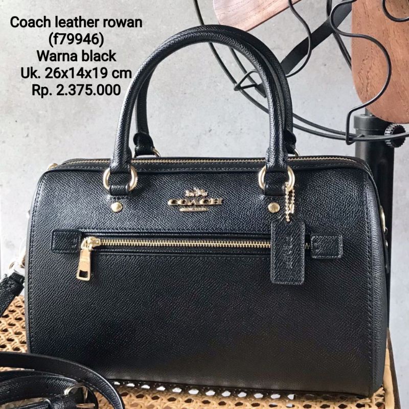 Coach Leather Rowan (f79946) black