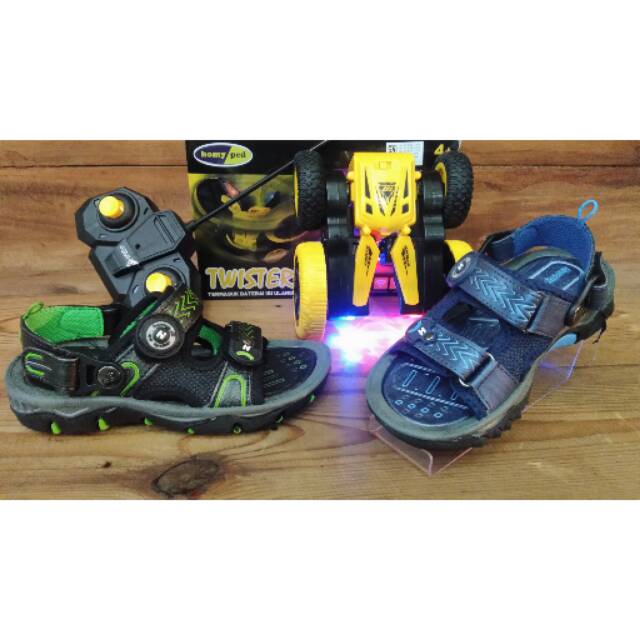 Sandal anak pria Homyped biru/hitam