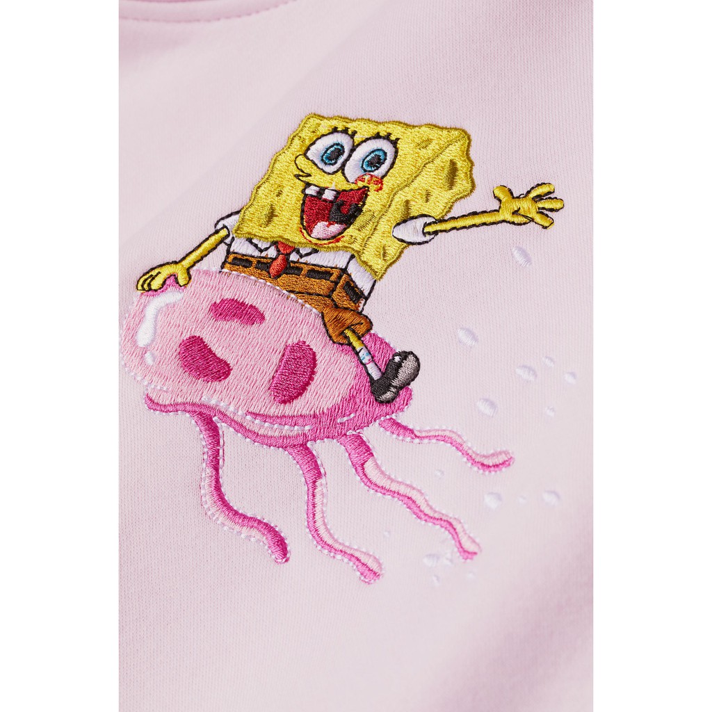 HOODIE JAKET Hnm H&amp;M Pria Wanita Spongebob Ubur Ubur Pink Full Tag