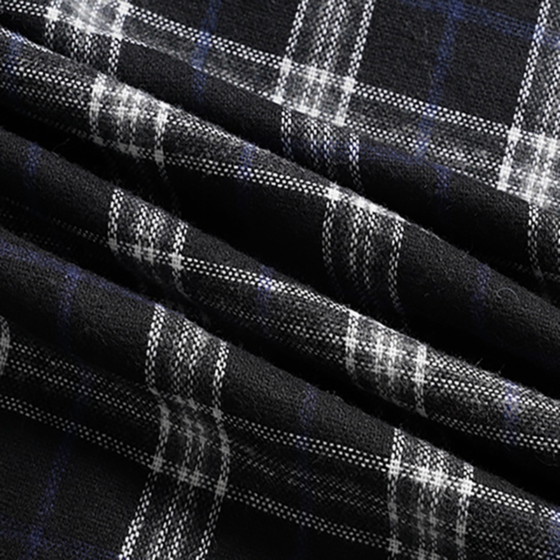 Newlan QZ010 Rok Kotak Kotak Panjang Motif Rok Korean Style Panjang Naya Skirt Kotak Long Skirt-5