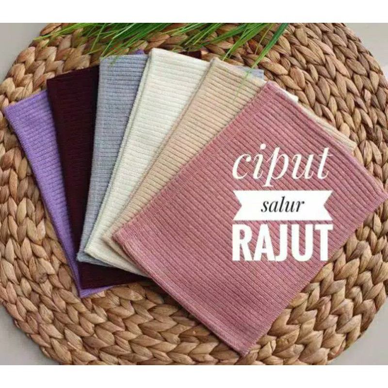 BANDANA RAJUT POLOS SALUR PREMIUM