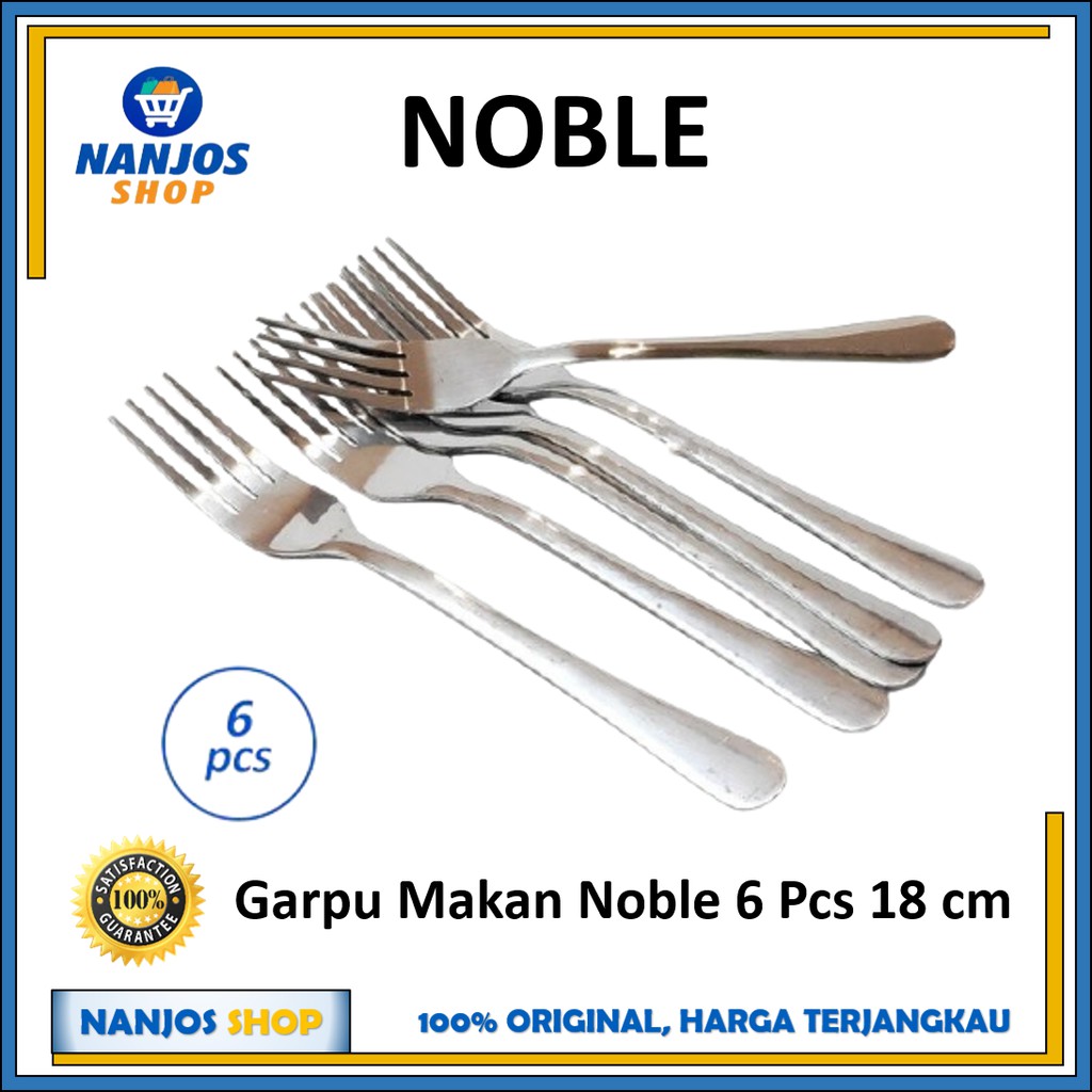 Garpu Makan Stainless Murah Tebal Berkuliatas Isi 6 Pcs Noble