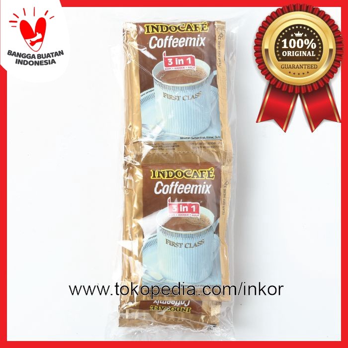 

Promo Spesial INDOCAFE COFFEEMIX 3IN1 KOPI KRIMER GULA FIRST CLASS SACHET 10X20GR Diskon