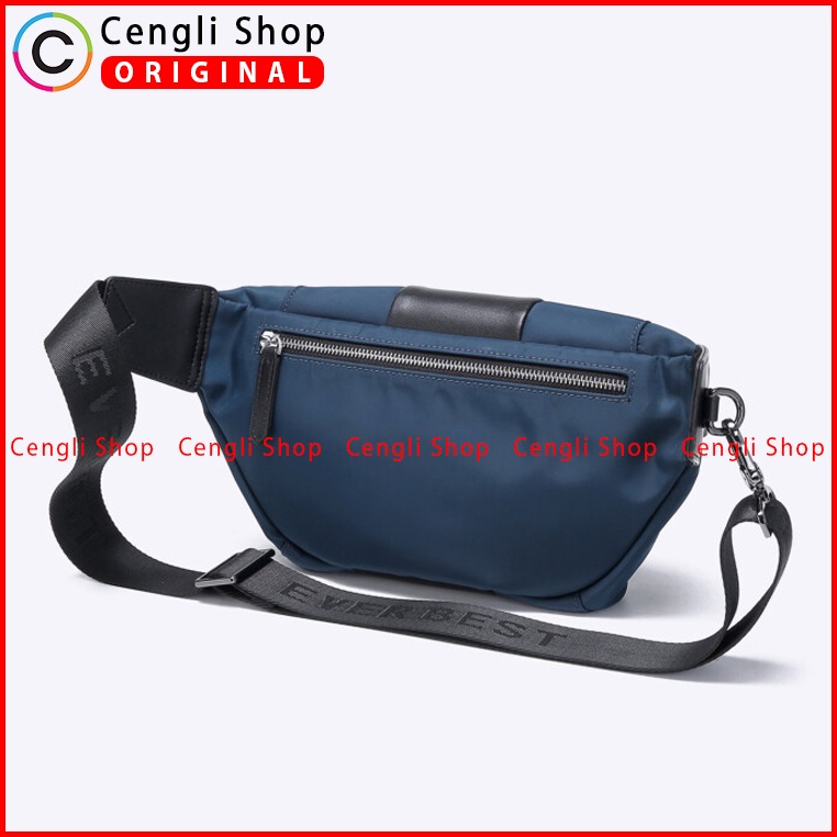 TAS SELEMPANG PRIA EVERBEST SLING BAG ORIGINAL BRANDED BIRU NAVY EM13