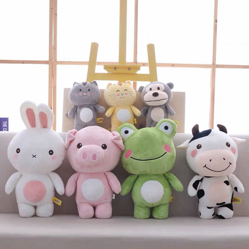 BONEKA PIG COW SAPI BABI KELINCI KODOK FROG KEROPPI IMPOR LEMBUT