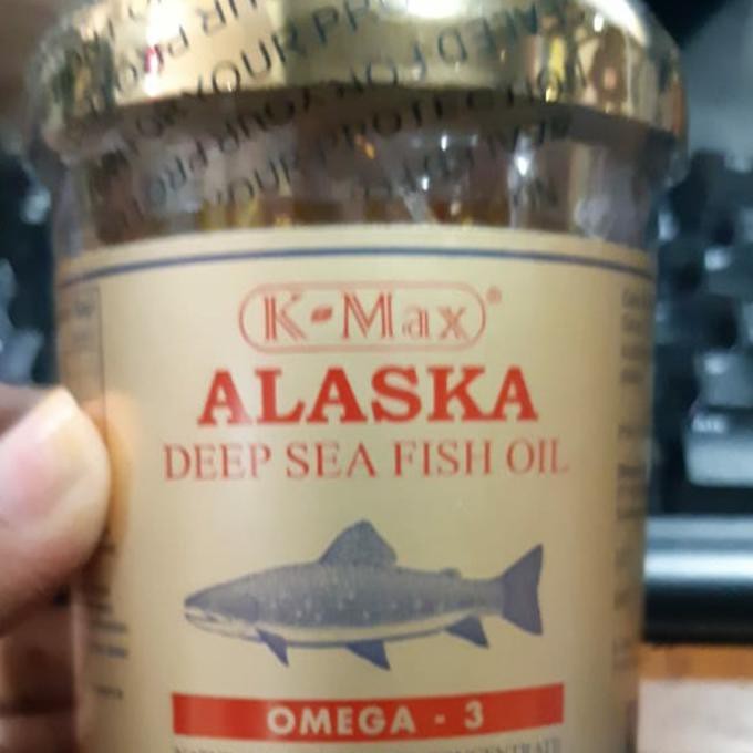 Favorit] K Max Alaska Deep Sea Fish Oil Tutup Emas Kuning Isi 100 Minyak Ikan