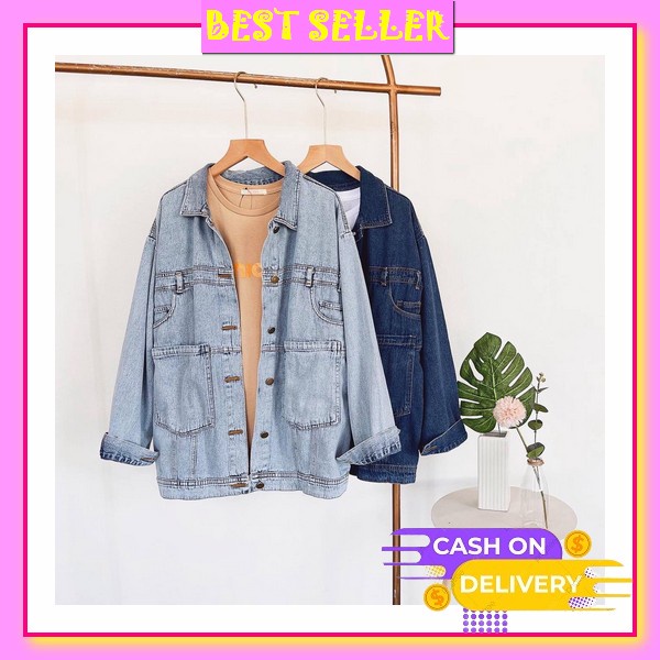 Jaket Terbaru Kekinian Terlaris Import Best Seller Wanita Jeans Premium Dewasa Murah Jaket Jeans Lev