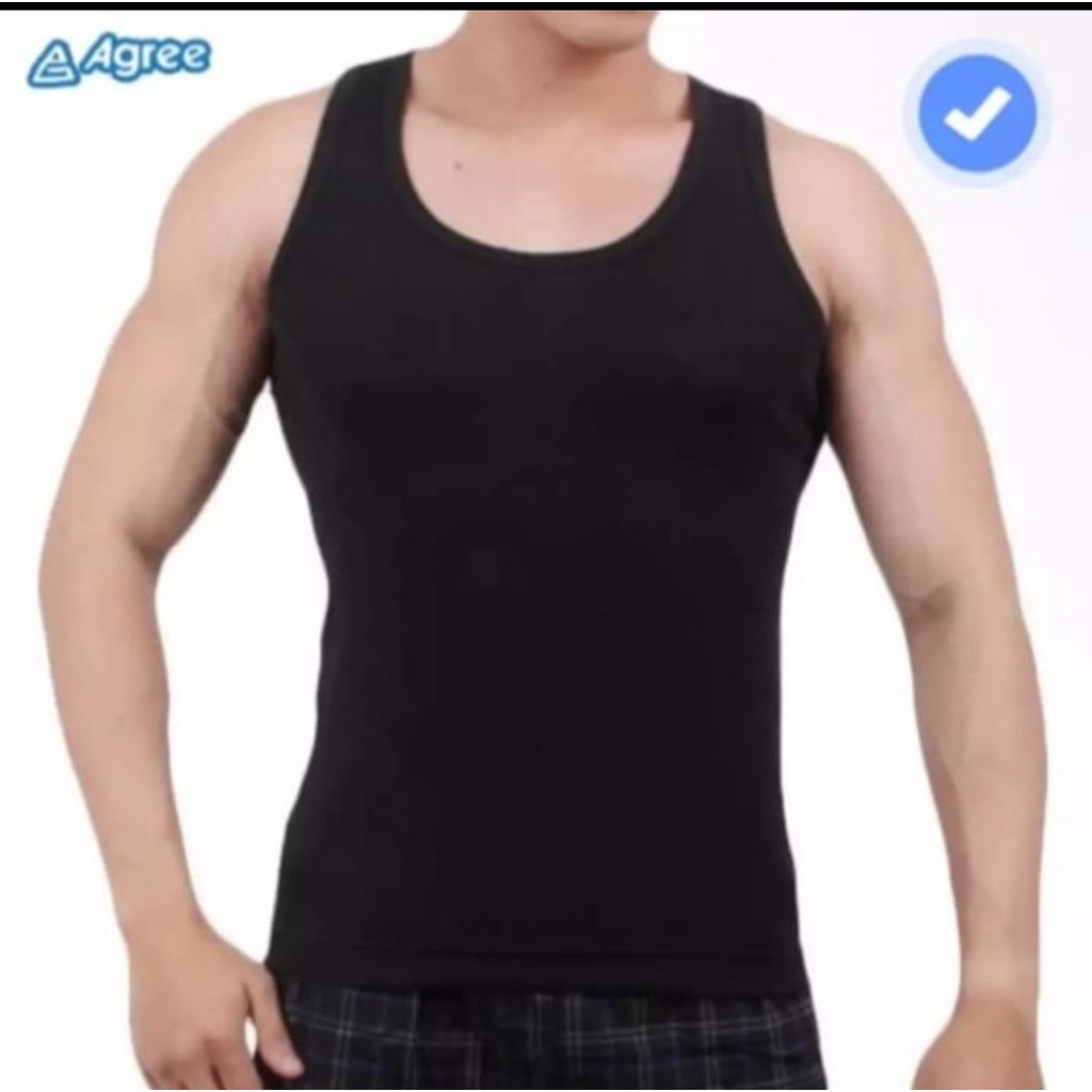 1 Pcs Kaos Dalam Agree - Singlet Pria Dewasa - Kemasan Hitam